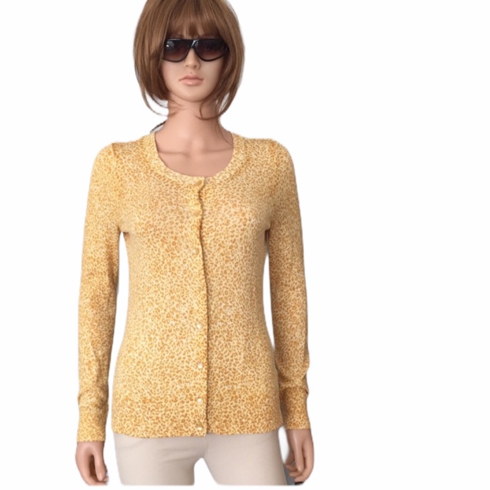 Talbots Yellow Button Down Sweater - image 8